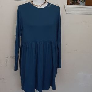 Pinkblush powder blue maternity stretch top NWOT L